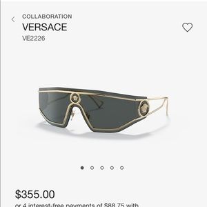 Authentic Versace VE2197 Gold Rimmed fashion sunglasses